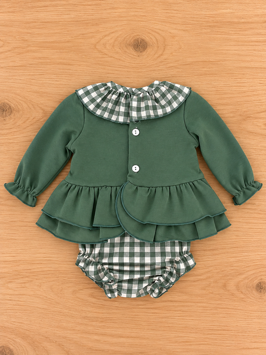Conjunto vichy verde/Jesusito + braguita