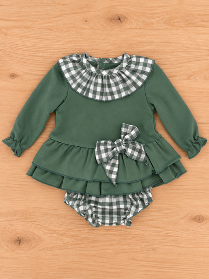 Conjunto vichy verde/Jesusito + braguita