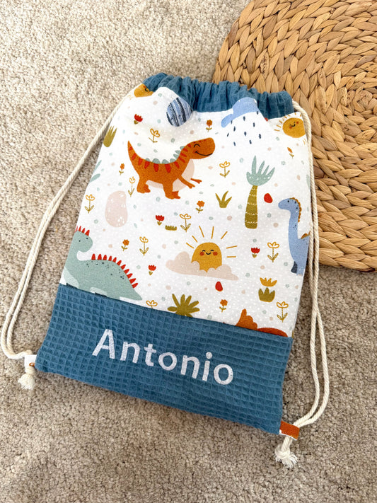 Mochila Cuerdas Dinosaurios