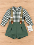 Conjunto vichy verde niño