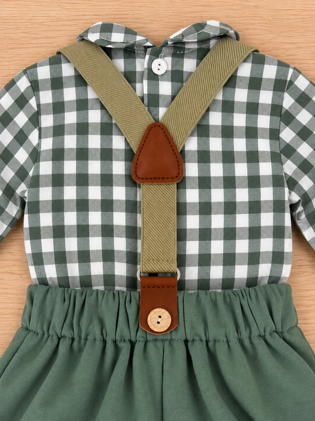 Conjunto vichy verde niño