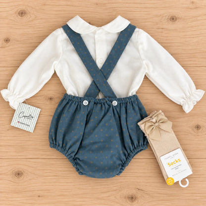 Conjunto bebé con peto y camisa